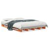 vidaXL Lit de palette sans matelas cire marron 140x200 cm pin massif