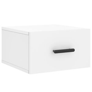 vidaXL Table de chevet murale blanc 35x35x20 cm