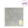 vidaXL Couverture de vis auto-adh&eacute;sive 12 pcs Gris b&eacute;ton &Oslash; 20 x 0,5 mm