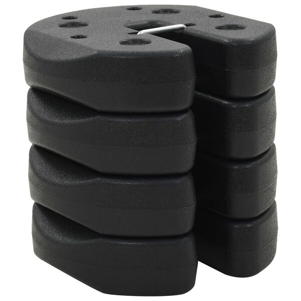 vidaXL Poids pour belv&eacute;d&egrave;re 4 pcs Noir 220x50 mm B&eacute;ton