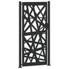 vidaXL Portail de jardin Noir 100x200 cm Acier Design l&eacute;ger
