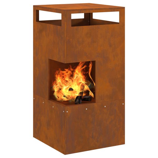 vidaXL Braise Marron 50 x 50 x 100 cm Acier