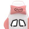 vidaXL Chaise de jeu pivotante Blanc et rose Similicuir
