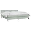 vidaXL Sommier &agrave; lattes de lit et matelas gris clair 180x220cm velours