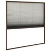 vidaXL Moustiquaire pliss&eacute;e pour fen&ecirc;tre Aluminium Marron 120x120 cm