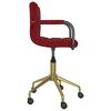 vidaXL Chaises &agrave; manger pivotantes lot de 4 rouge bordeaux velours