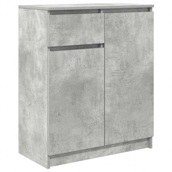 vidaXL Buffet avec tiroir gris b&eacute;ton 71x35x84 cm bois d'ing&eacute;nierie