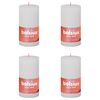 Bolsius Bougies pilier rustiques Shine 4 pcs 130x68 mm Blanc nuageux