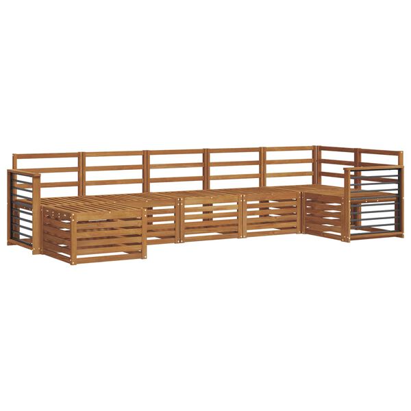 vidaXL Ensembles de canap&eacute;s 7 pcs Naturel Bois d'Acacia Massif