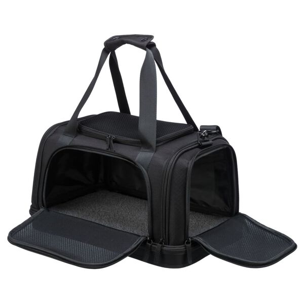 TRIXIE Cage de transport a&eacute;rien pour chiens Plane 44x28x25 cm Noir