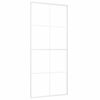 vidaXL Porte coulissante Verre ESG d&eacute;poli et aluminium 90x205 cm Blanc