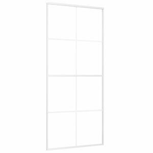 vidaXL Porte coulissante Verre ESG d&eacute;poli et aluminium 90x205 cm Blanc