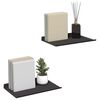 vidaXL &Eacute;tag&egrave;re flottante 2 pcs Noir 30 x 17,5 x 2,5 cm Acier
