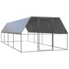 vidaXL Poulailler 3x8x2 m acier galvanis&eacute;