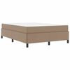 vidaXL Cadre de lit avec matelas Cappuccino 140 x 190 cm tissu