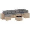vidaXL Salon de jardin avec coussins 8 pcs beige r&eacute;sine tress&eacute;e