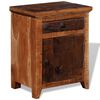 vidaXL Table de chevet Bois d'acacia solide et bois de r&eacute;cup&eacute;ration