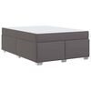 vidaXL Cadre de lit avec matelas Gris 160 x 200 cm tissu