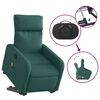 vidaXL Fauteuil inclinable de massage Vert fonc&eacute; Tissu
