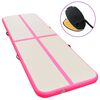 vidaXL Tapis gonflable de gymnastique avec pompe 600x100x10cm PVC Rose