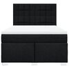 vidaXL Sommier &agrave; lattes de lit avec matelas Noir 160x200 cm Tissu