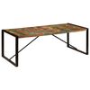 vidaXL Table &agrave; d&icirc;ner 220x100x75 cm Bois de r&eacute;cup&eacute;ration solide