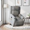 vidaXL Fauteuil inclinable de massage &eacute;lectrique Gris clair Tissu
