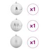 vidaXL Ensemble de Boules de Noël 3 pcs Argent Plastique