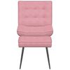 vidaXL Chaise de relaxation avec tabouret Rose Velours