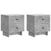 vidaXL Cabinet de chevet 2 pc Gris b&eacute;ton 43 x 34,5 x 47,5 cm