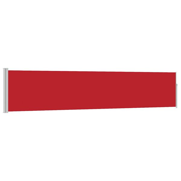 vidaXL Auvent lat&eacute;ral r&eacute;tractable de patio 100x500 cm Rouge
