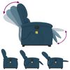vidaXL Fauteuil de massage inclinable Bleu Velours