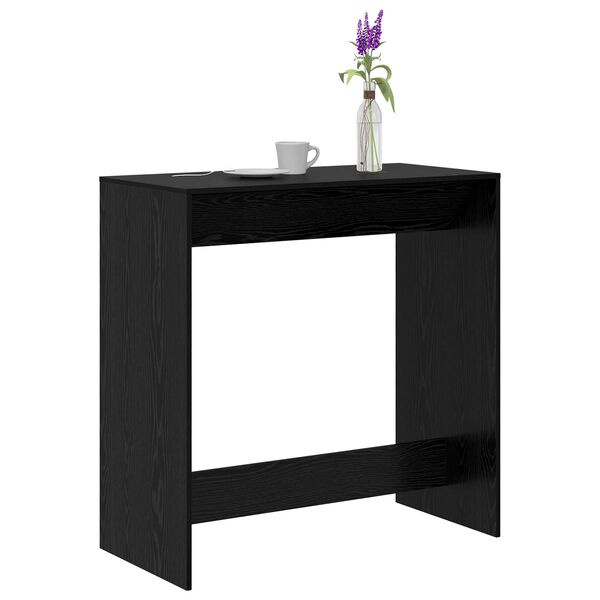 vidaXL Table de bar Ch&ecirc;ne noir 102 x 50 x 103,5 cm Bois d'ing&eacute;nierie