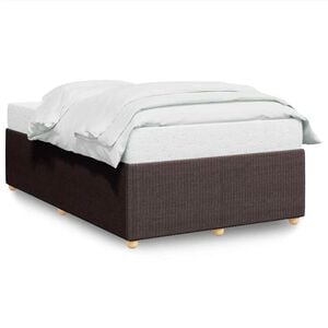 vidaXL Cadre de lit sans matelas marron fonc&eacute; 120x190 cm tissu