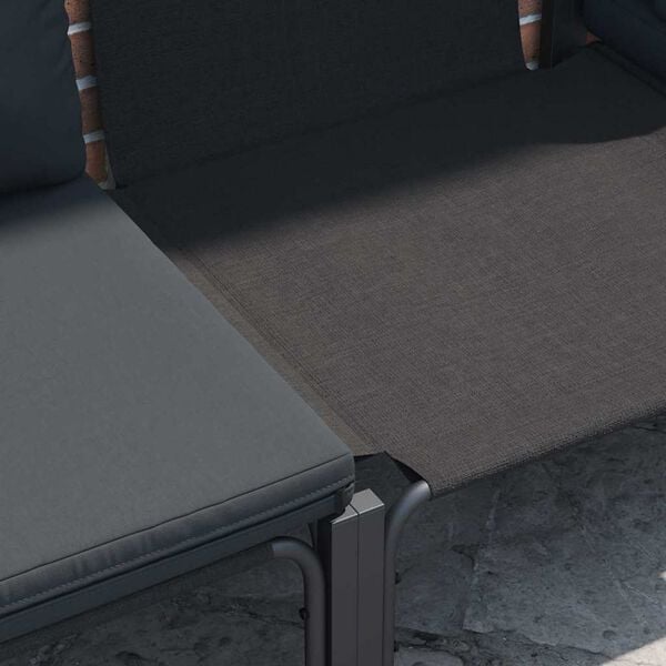 vidaXL Ensemble de canapé de jardin Anthracite Acier