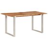 vidaXL Table de salle &agrave; manger 154x80x76 cm Bois d'acacia solide