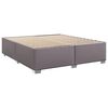 vidaXL Sommier à lattes de lit avec matelas Gris 200x200 cm Similicuir