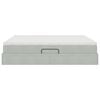 vidaXL Lit avec rangement et matelas Gris clair 180 x 200 cm Velours