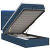 vidaXL Lit coffre avec matelas et LED Bleu 100 x 200 cm Tissu