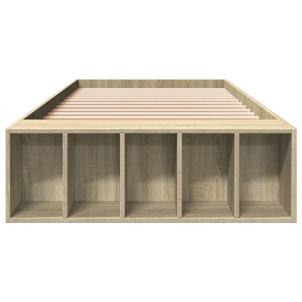 vidaXL Cadre de lit sans matelas ch&ecirc;ne sonoma 100x200 cm