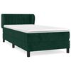 vidaXL Sommier &agrave; lattes de lit avec matelas Vert fonc&eacute; 90x200 cm