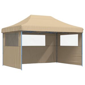 vidaXL Tente de r&eacute;ception pliable escamotable avec 3 parois lat&eacute;rales