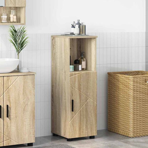 vidaXL Cabinet de salle de bain Chêne Sonoma 30 x 35 x 95 cm