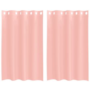 vidaXL Rideaux en voile avec &oelig;illets 2 pcs rose 140x175 cm