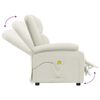 vidaXL Fauteuil de massage Cr&egrave;me Velours