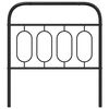 vidaXL Tête de lit métal noir 90 cm