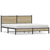 vidaXL Cadre de lit en m&eacute;tal sans matelas ch&ecirc;ne sonoma 180x200 cm