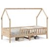 vidaXL Cadre de lit d'enfants forme de maison sans matelas pin