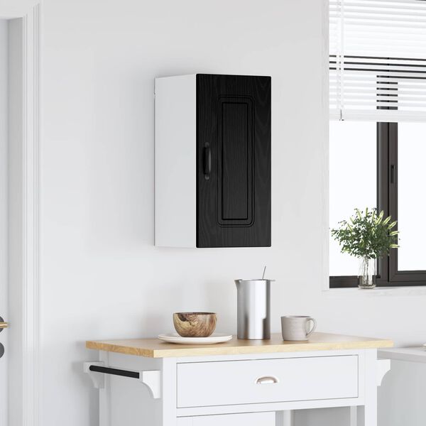 vidaXL Armoire de cuisine avec porte Kalmar Ch&ecirc;ne noir 30 x 31 x 60 cm