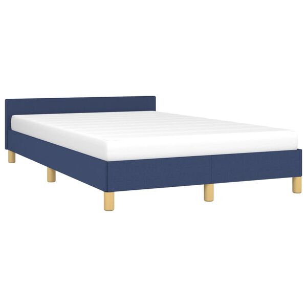 vidaXL Cadre de lit sans matelas bleu 120x190 cm tissu